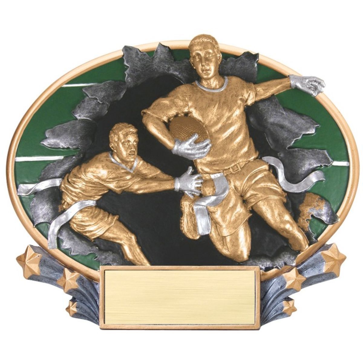 Flag Football Xplosion Oval Resin Award