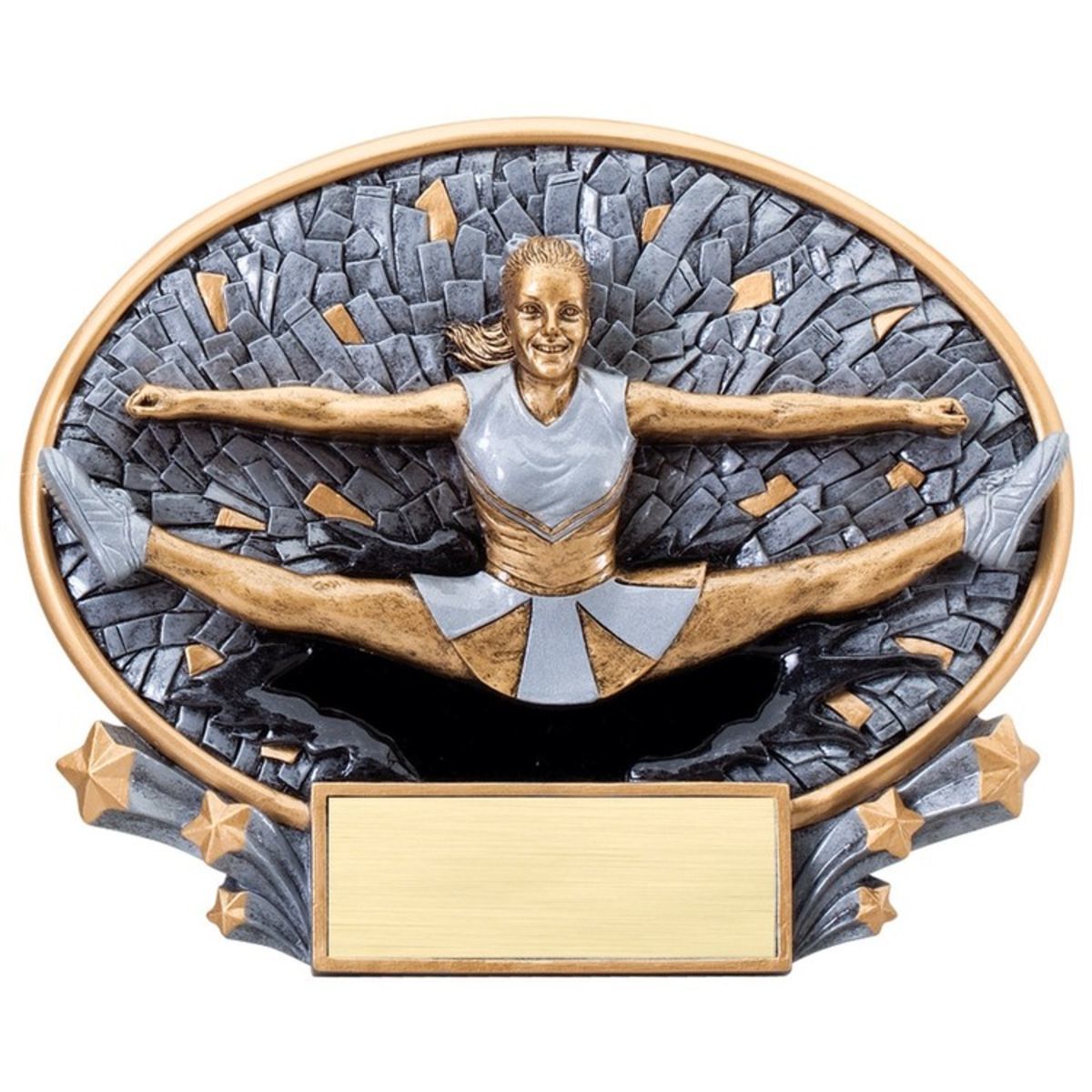 Cheerleading Xplosion Oval Resin Award
