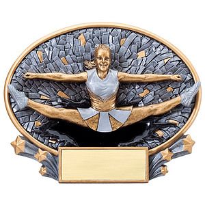Cheerleading Xplosion Oval Resin Award