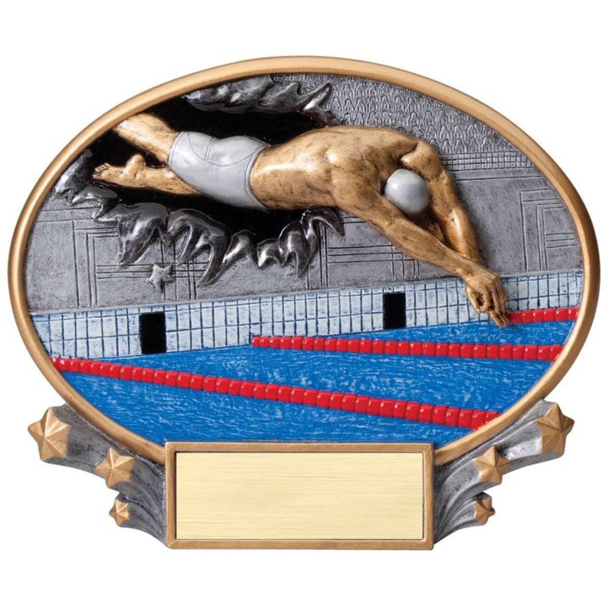Swimming - Male Xplosion Oval Resin Award