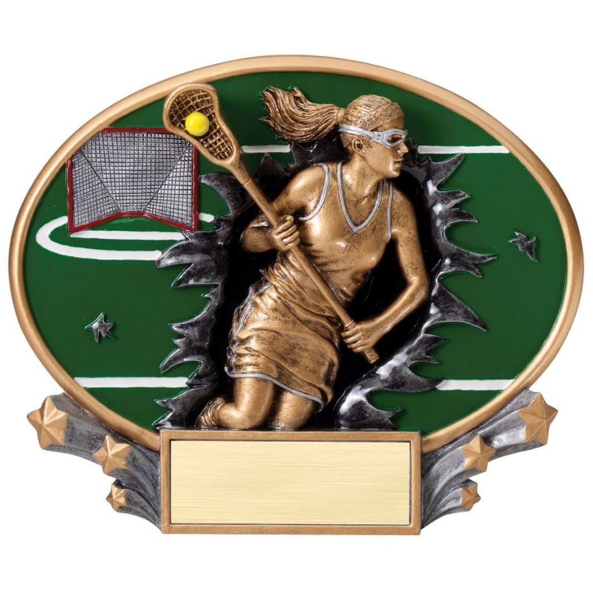Lacrosse - Female Xplosion Oval Resin Award