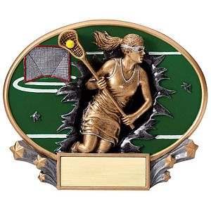 Lacrosse - Female Xplosion Oval Resin Award