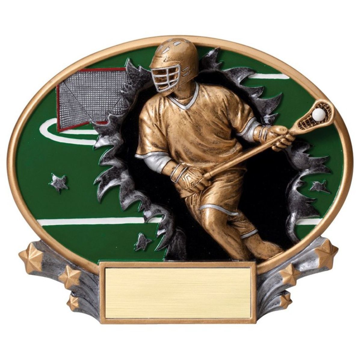 Lacrosse - Male Xplosion Oval Resin Award
