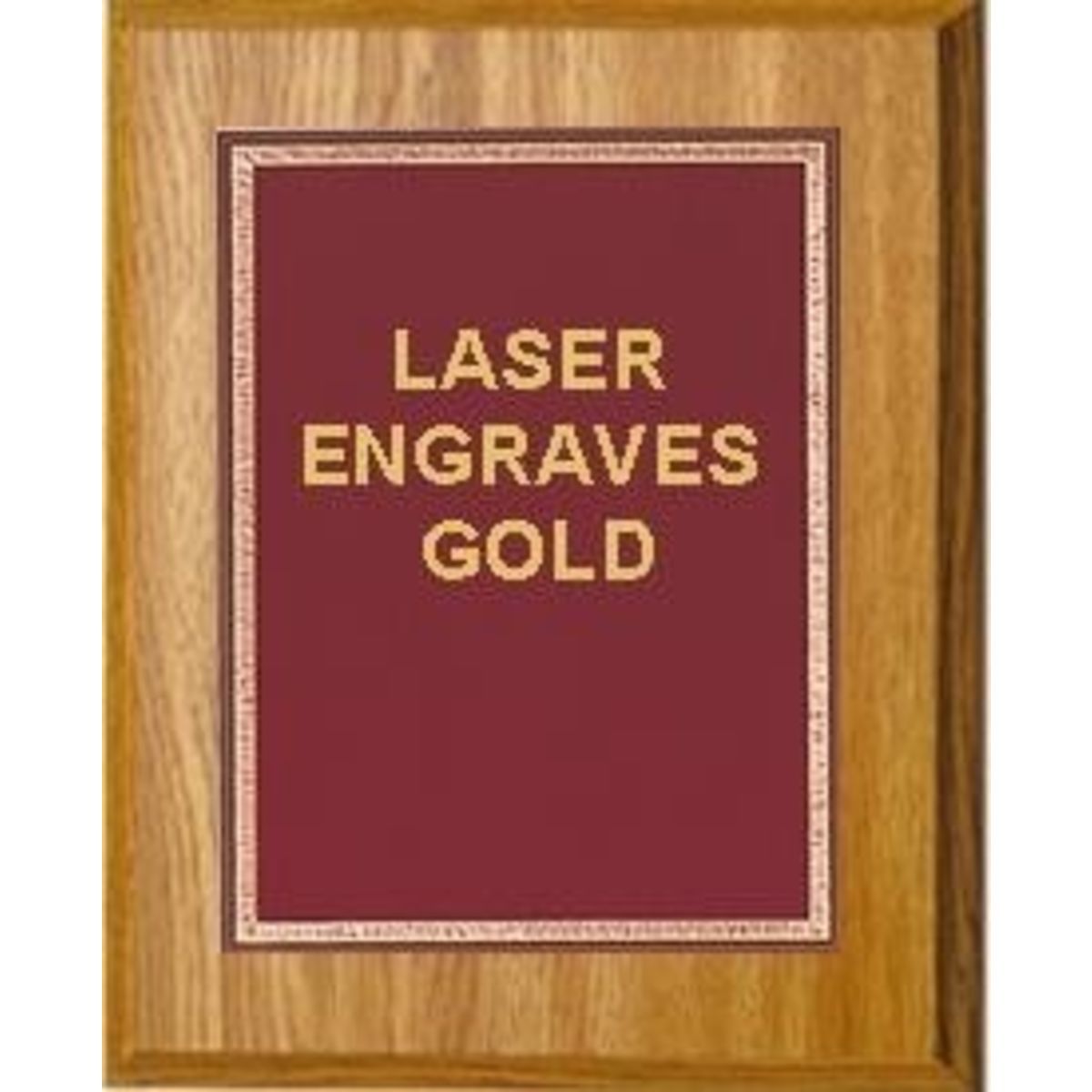 7" x 9" Oak Finish Plaque with a Red Florentine Plate