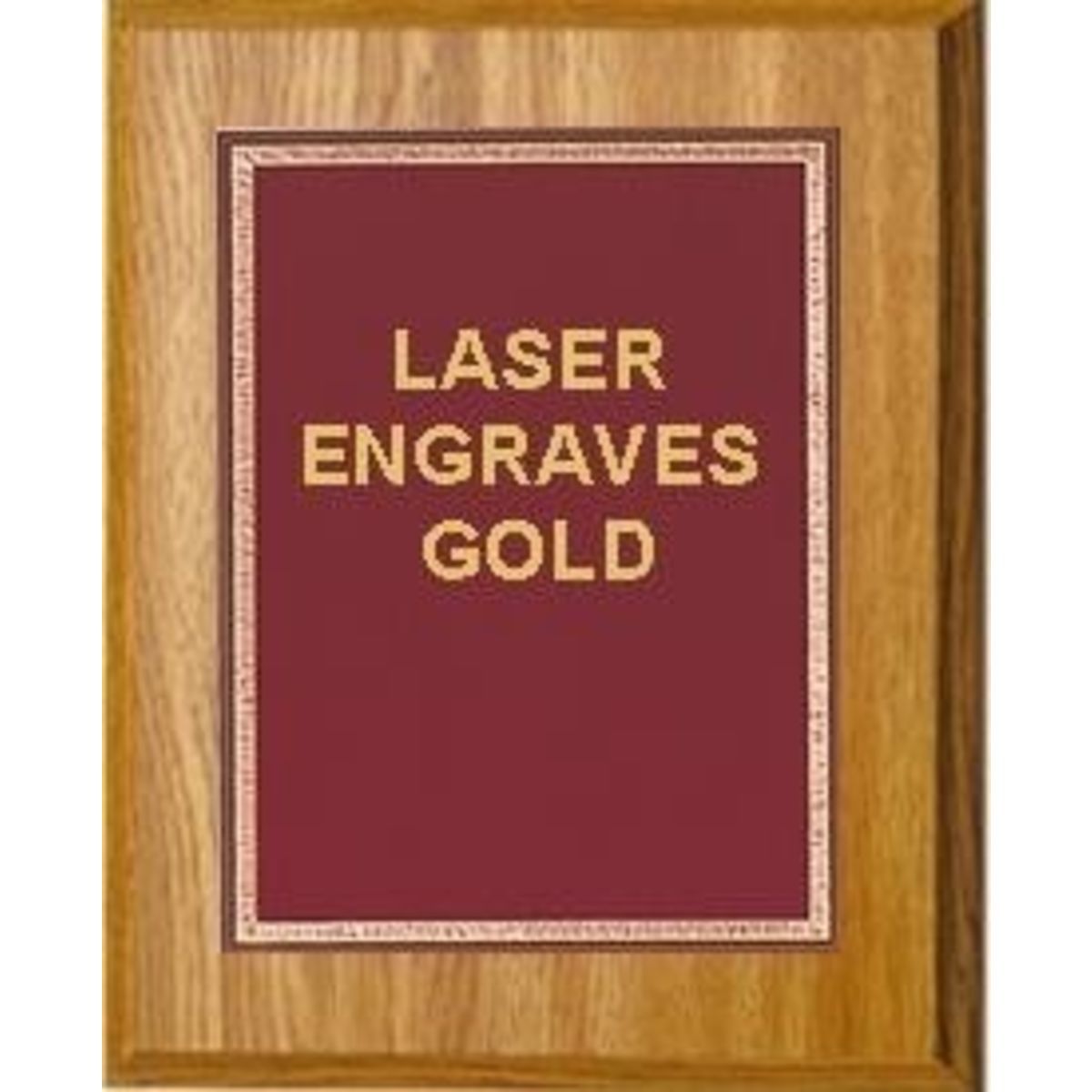 8" x 10" Oak Finish Plaque with a Red Florentine Plate