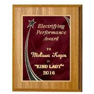 8" x 10" Oak Finish Plaque with a Red Rising Star Plate