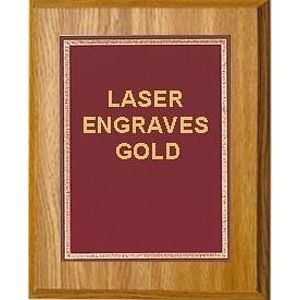9" x 12" Oak Finish Plaque with a Red Florentine Plate