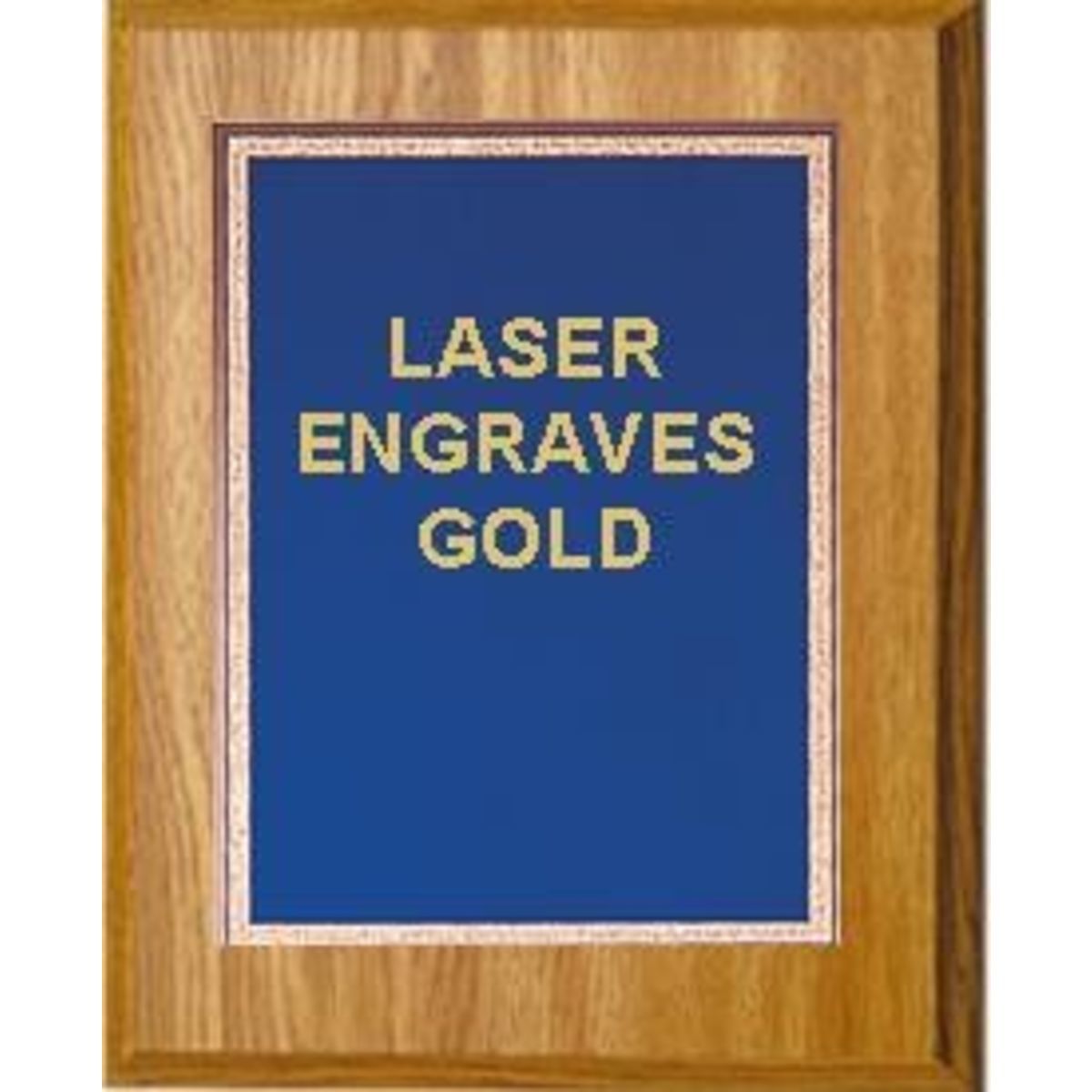 9" x 12" Oak Finish Plaque with a Blue Florentine Plate