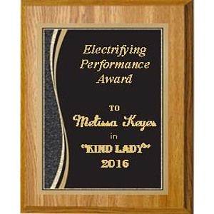 9" x 12" Oak Finish Plaque with a Black Patina Marble Plate
