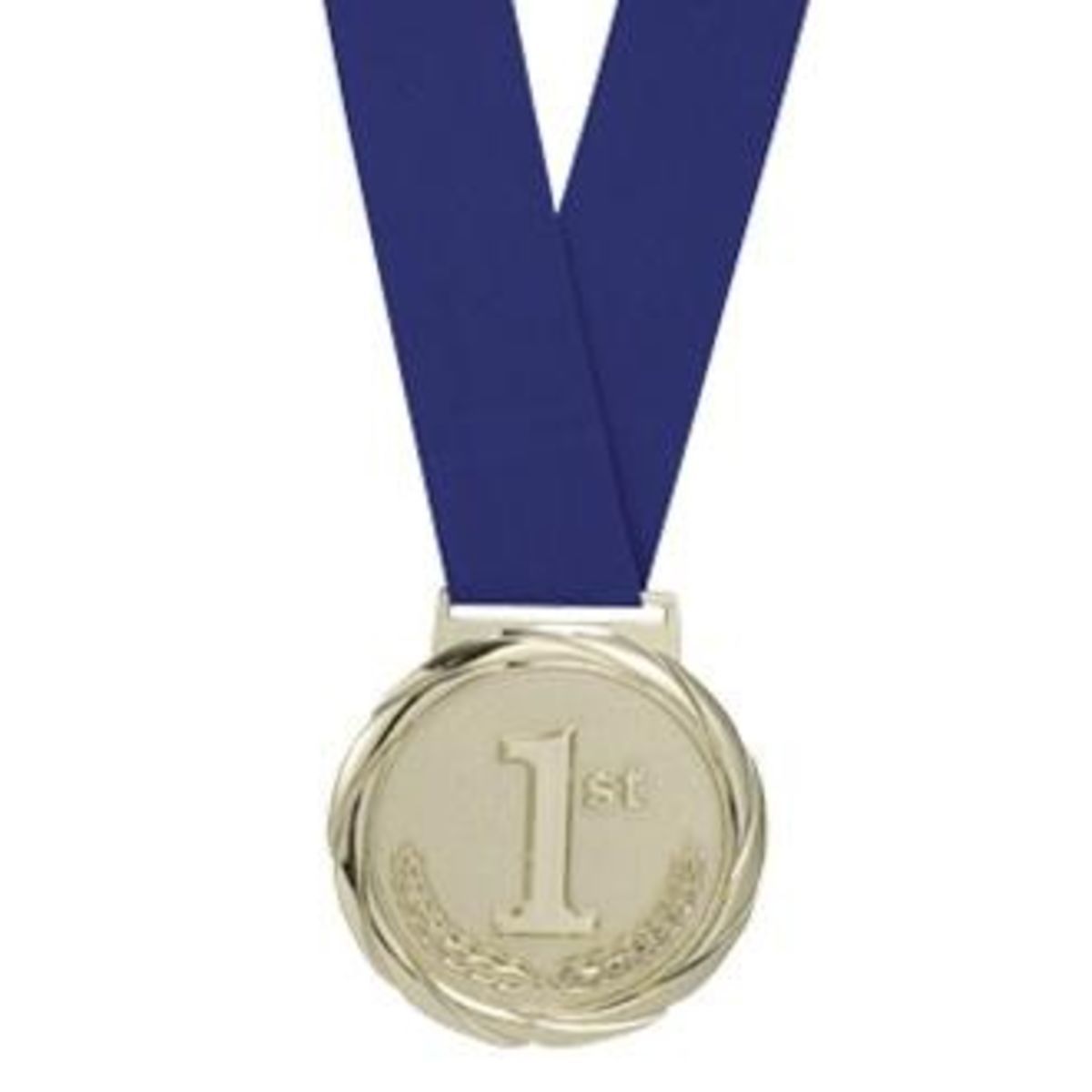 1st Place Olympic Style Medal with Ribbon 3-1/4"
