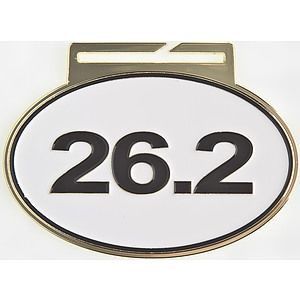 26.2 Large Oval Running Medal with Ribbon
