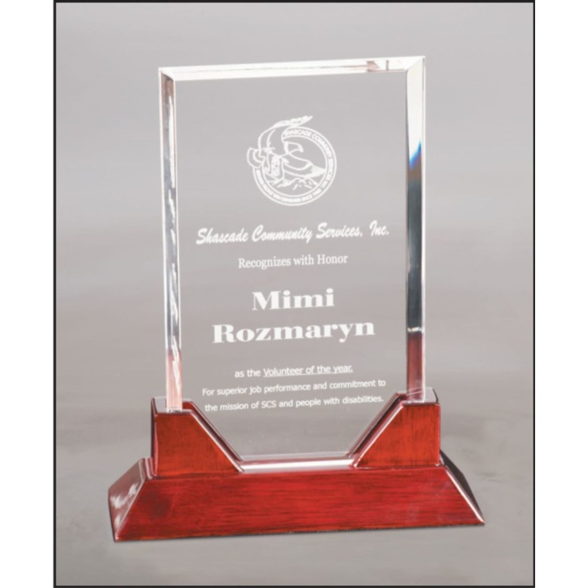 9 3/4" Prestige Rectangle Acrylic Award