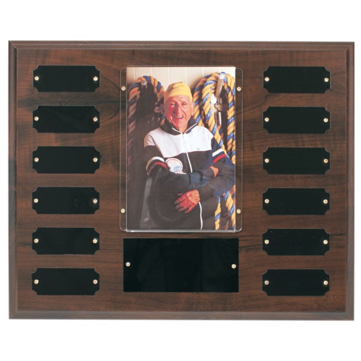 12 Plate Cherry Finish Perpetual Photo Plaques