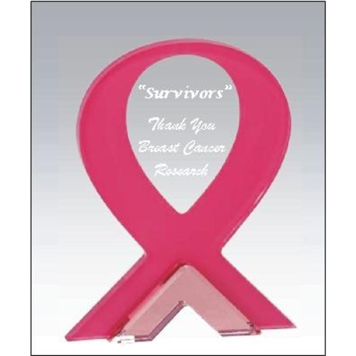 8" Pink Ribbon Standup Acrylic