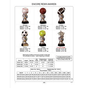2" Insert Holder Encore Resin Award 8-1/2"