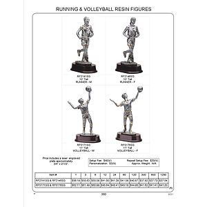 11" Tall Volleyball Female Figure Award