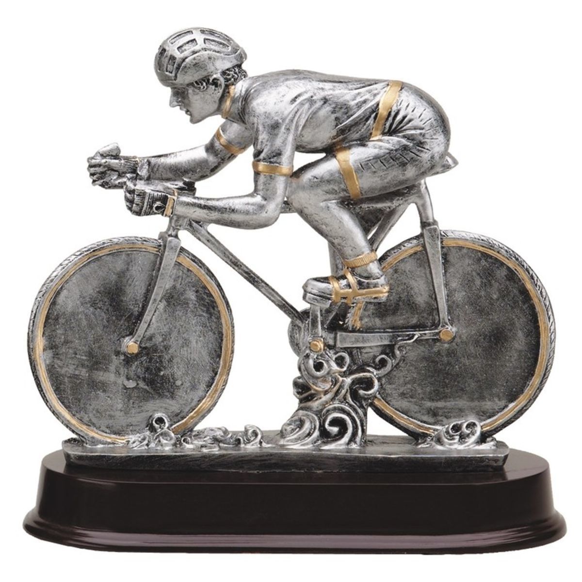 9" Tall Racing Bike Male Figure Award
