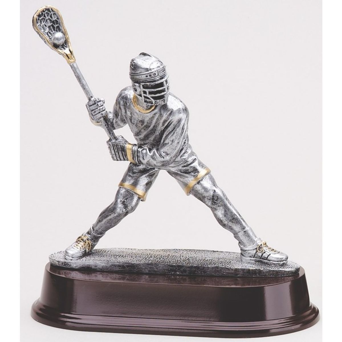 8" Tall Lacrosse Shooter Male Figure Award