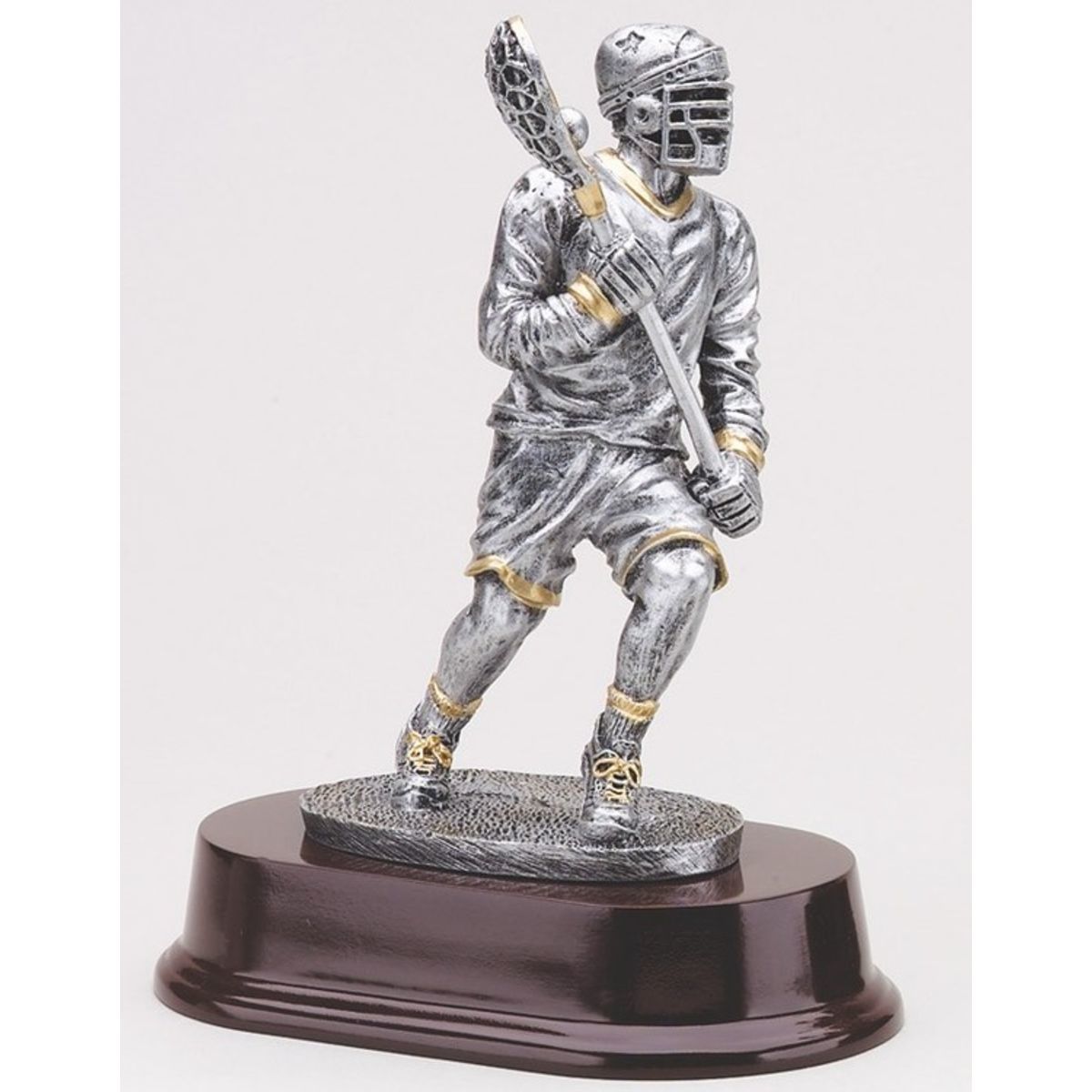 7 1/2" Tall Lacrosse Right Male Figure Award