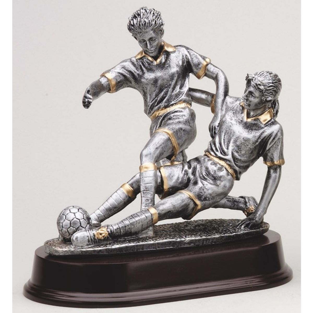 8" Tall Double Action Soccer Female Figure Award