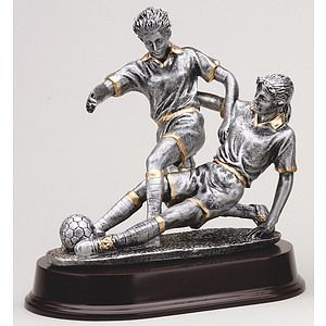 8" Tall Double Action Soccer Female Figure Award