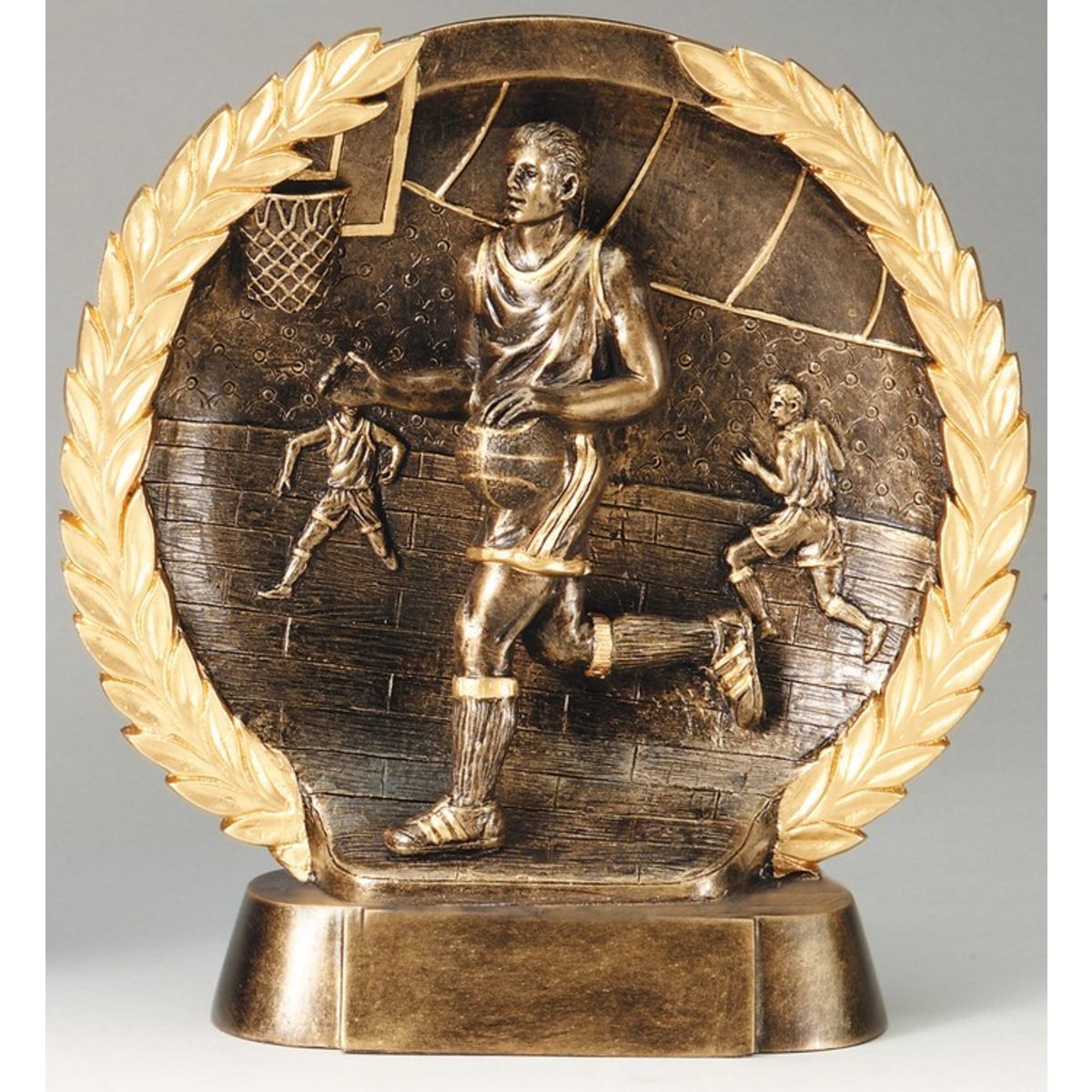 Basketball Male High Relief Circular Plate Award