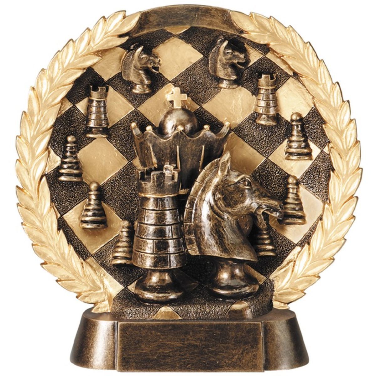 Chess High Relief Circular Plate Award