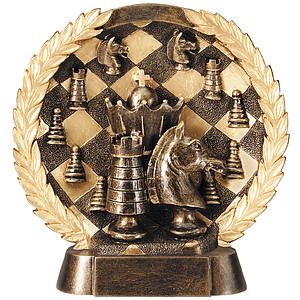 Chess High Relief Circular Plate Award