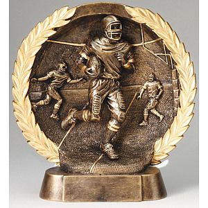 Football High Relief Circular Plate Award