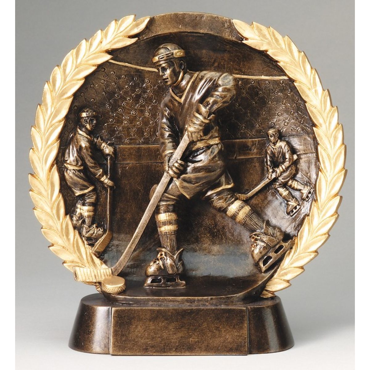 Hockey High Relief Circular Plate Award