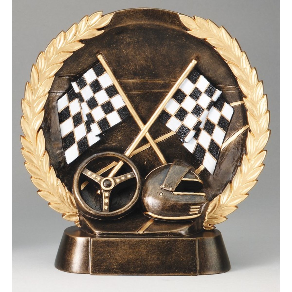 Racing High Relief Circular Plate Award