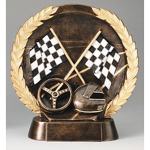 Racing High Relief Circular Plate Award