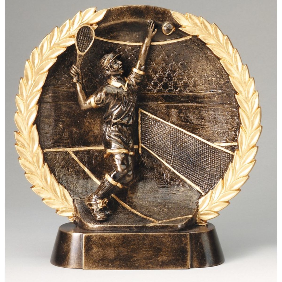 Tennis Male High Relief Circular Plate Award
