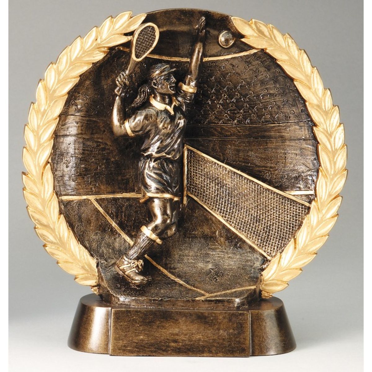 Tennis Female High Relief Circular Plate Award
