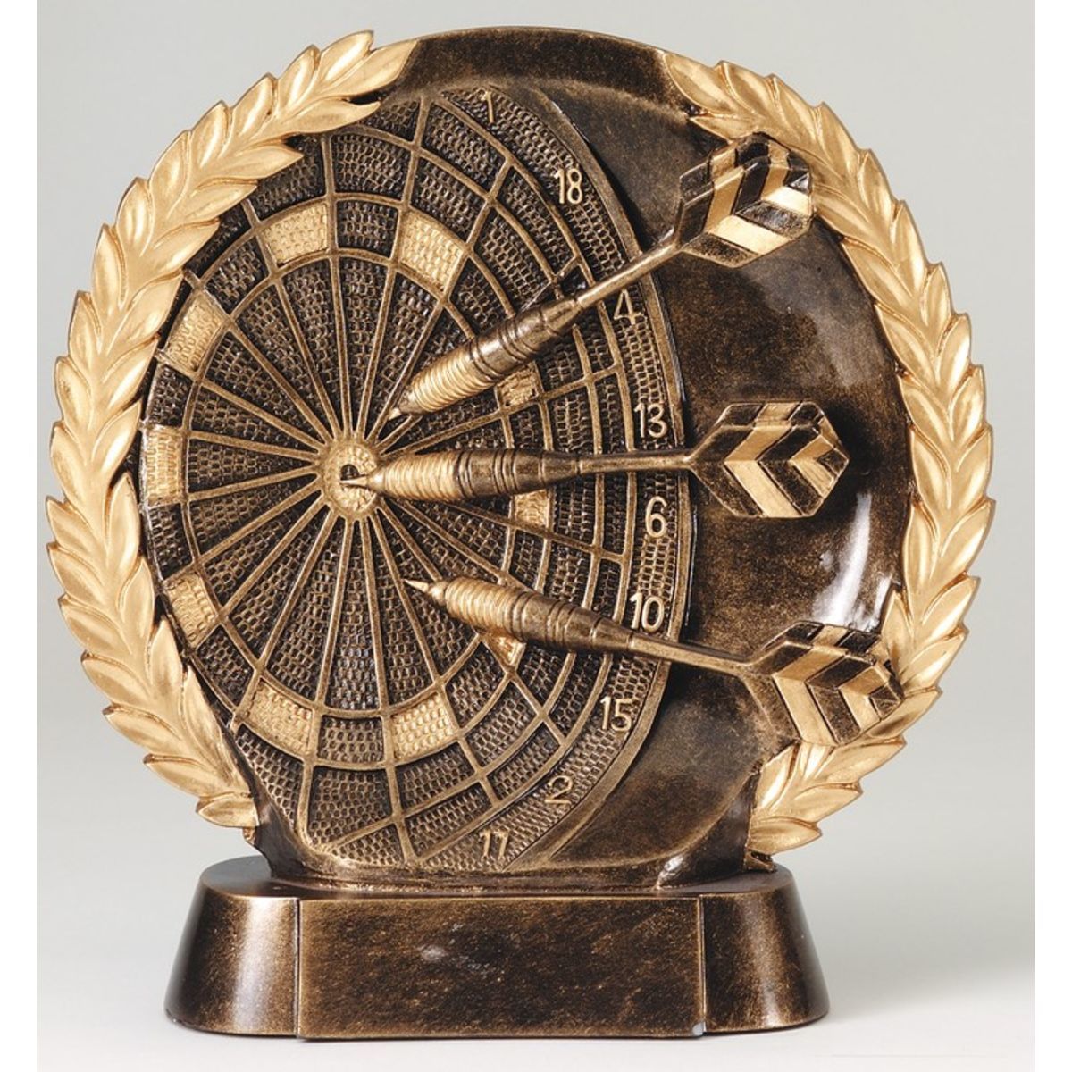 Darts High Relief Circular Plate Award