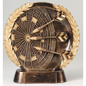 Darts High Relief Circular Plate Award