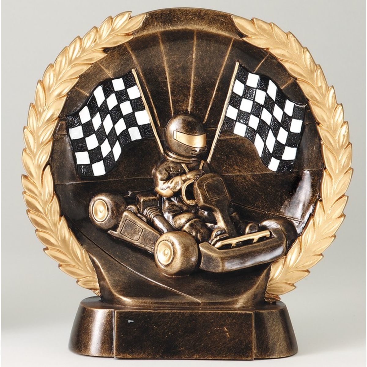 Go Kart High Relief Circular Plate Awards