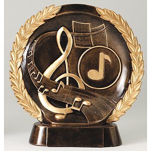 Music High Relief Circular Plate Award