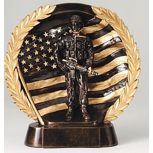 Military High Relief Circular Plate Award