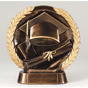 Graduation High Relief Circular Plate Award