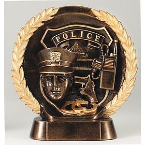 Police High Relief Circular Plate Award