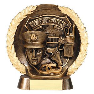 Law Enforcement High Relief Circular Plate Award