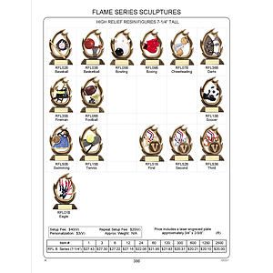 7 1/4" Tall Third Flame Series Award
