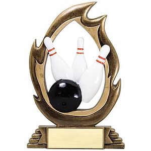 7 1/4" Tall Bowling Flame Series Award