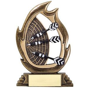 7 1/4" Tall Darts Flame Series Award