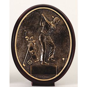 Male Golfer - Resin Plate Golf Award