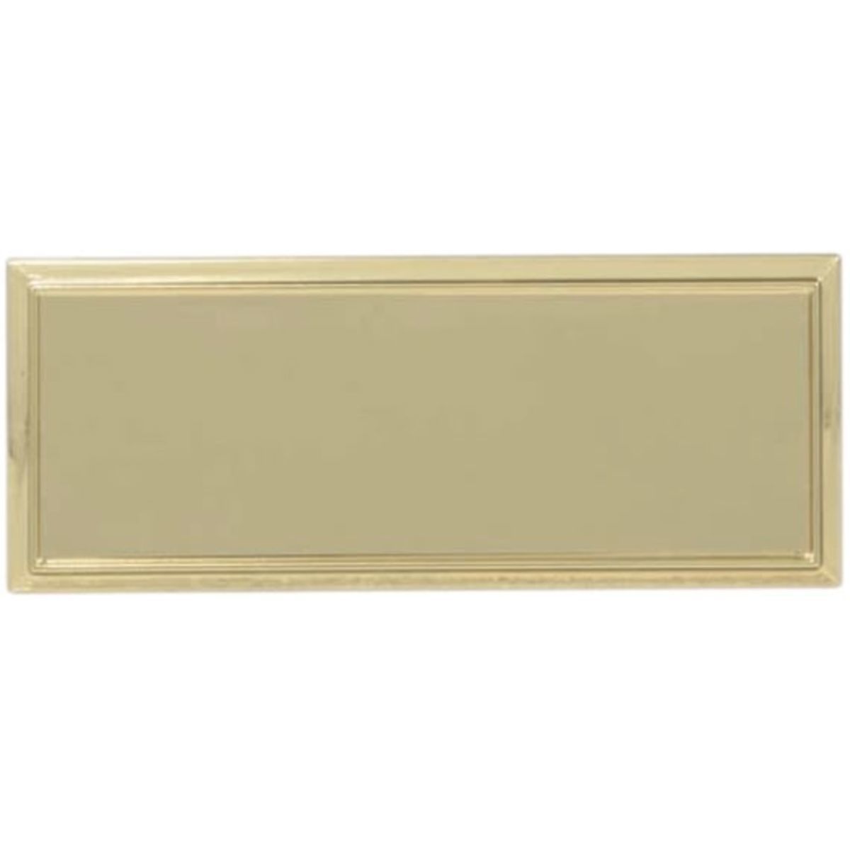 Gold Rectangular Name Badge Frame with Square Corners
