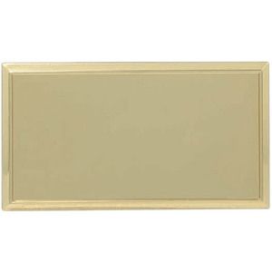 Gold Rectangular Name Badge Frame with Square Corners