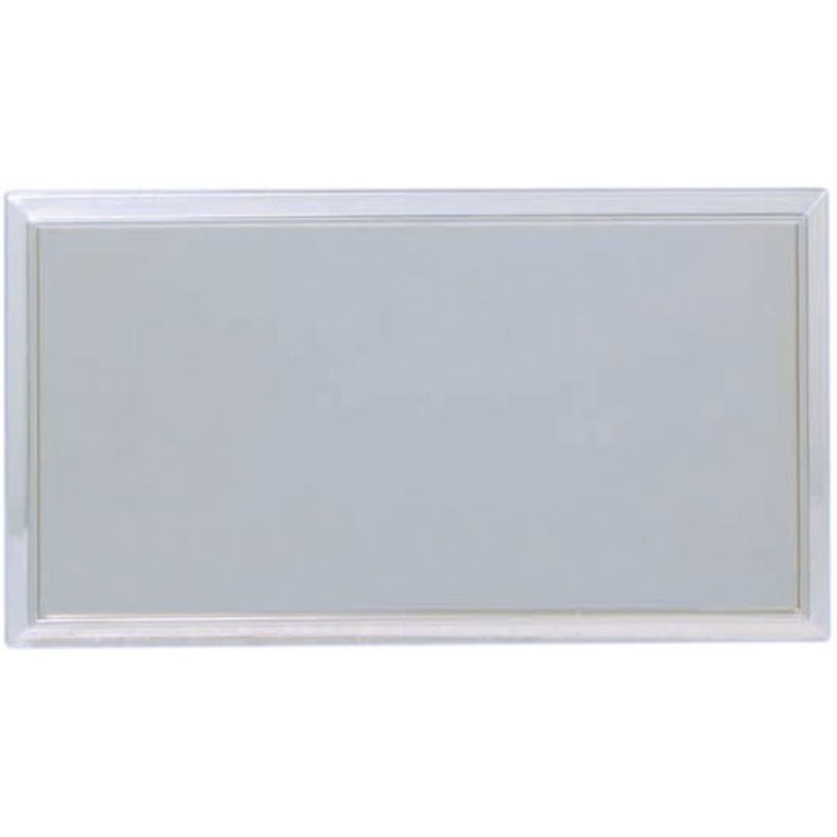 Silver Rectangular Name Badge Frame with Square Corners
