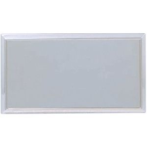Silver Rectangular Name Badge Frame with Square Corners